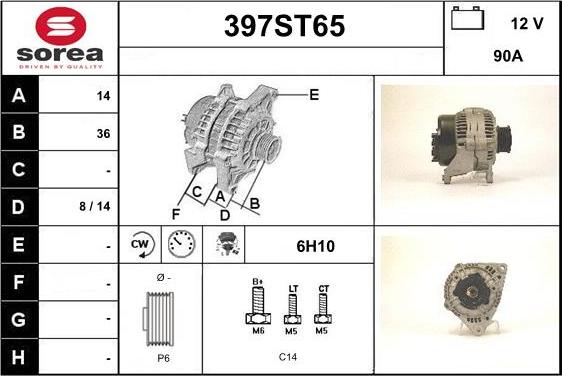 STARTCAR 397ST65 - Alternator furqanavto.az