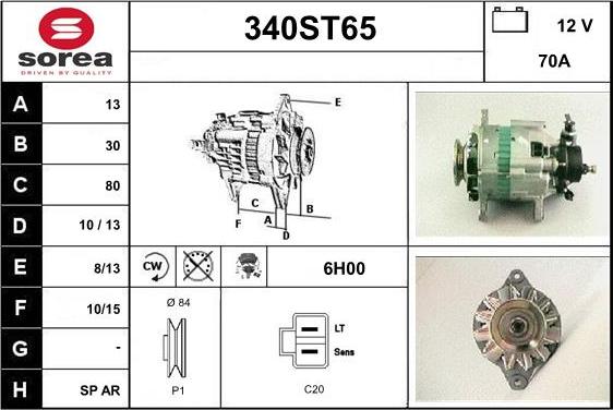 STARTCAR 340ST65 - Alternator furqanavto.az