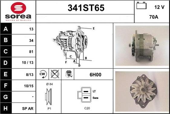 STARTCAR 341ST65 - Alternator furqanavto.az