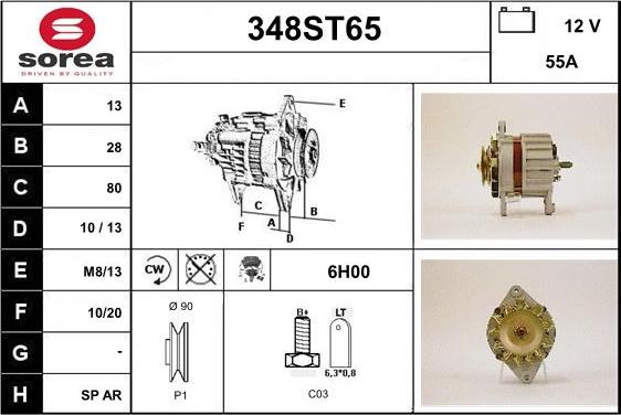 STARTCAR 348ST65 - Alternator furqanavto.az