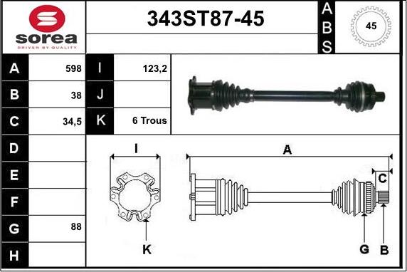 STARTCAR 343ST87-45 - Sürücü mili furqanavto.az