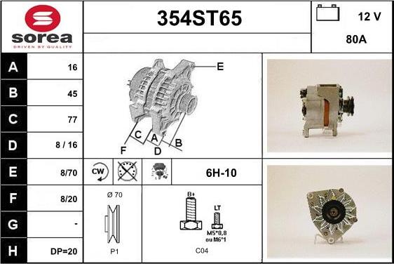 STARTCAR 354ST65 - Alternator furqanavto.az