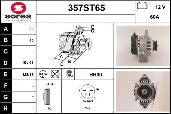STARTCAR 357ST65 - Alternator furqanavto.az