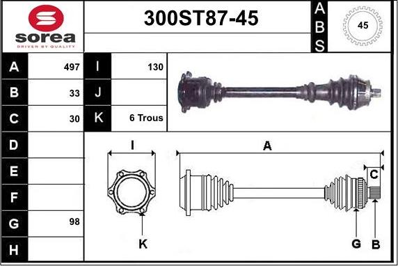 STARTCAR 300ST87-45 - Sürücü mili furqanavto.az