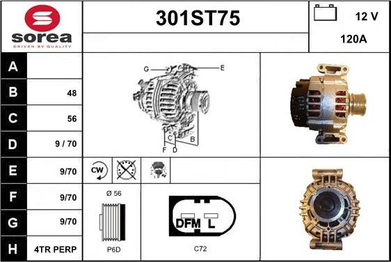 STARTCAR 301ST75 - Alternator furqanavto.az