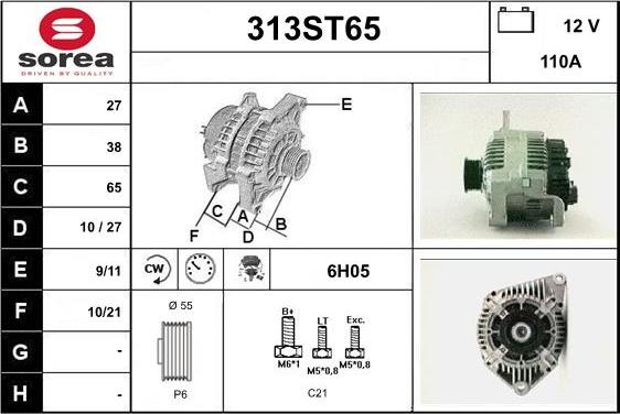 STARTCAR 313ST65 - Alternator furqanavto.az