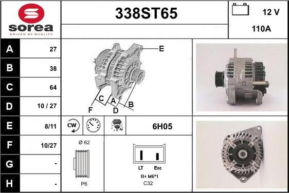 STARTCAR 338ST65 - Alternator furqanavto.az