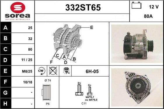 STARTCAR 332ST65 - Alternator furqanavto.az