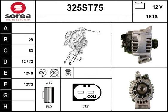 STARTCAR 325ST75 - Alternator furqanavto.az