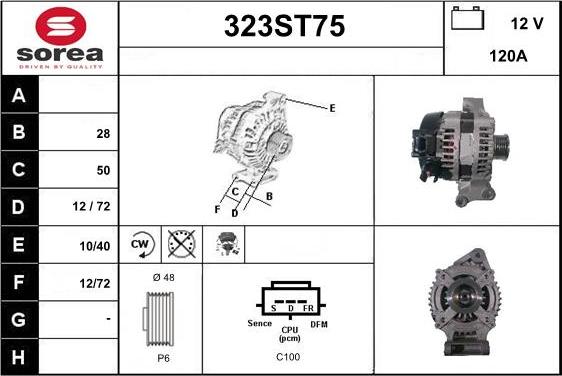 STARTCAR 323ST75 - Alternator furqanavto.az