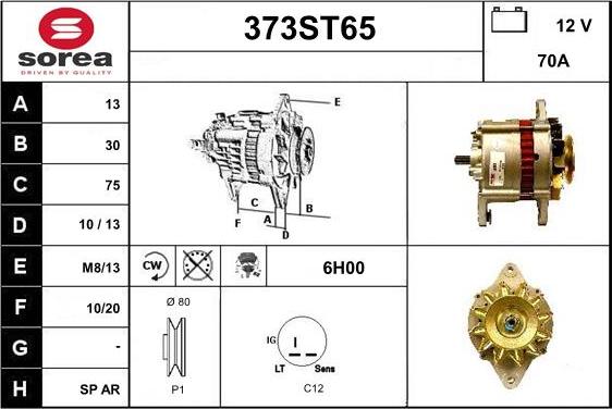 STARTCAR 373ST65 - Alternator furqanavto.az