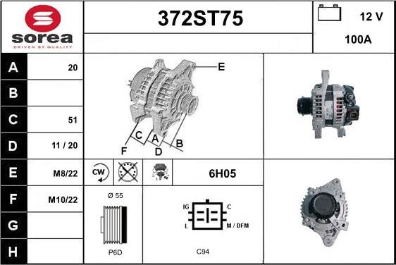 STARTCAR 372ST75 - Alternator furqanavto.az