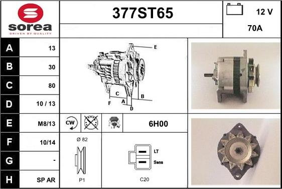 STARTCAR 377ST65 - Alternator furqanavto.az