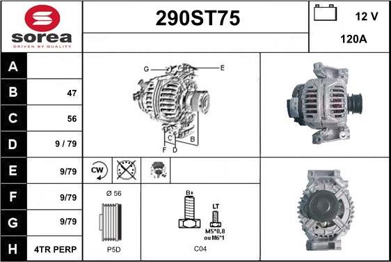 STARTCAR 290ST75 - Alternator furqanavto.az