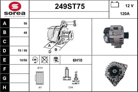 STARTCAR 249ST75 - Alternator furqanavto.az