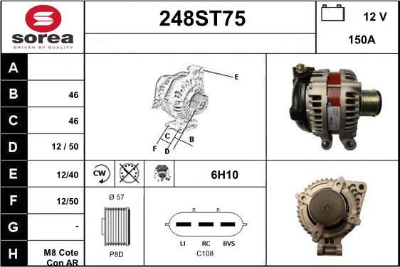 STARTCAR 248ST75 - Alternator furqanavto.az