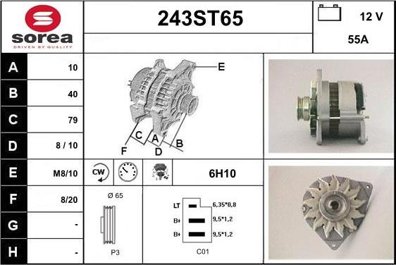 STARTCAR 243ST65 - Alternator furqanavto.az