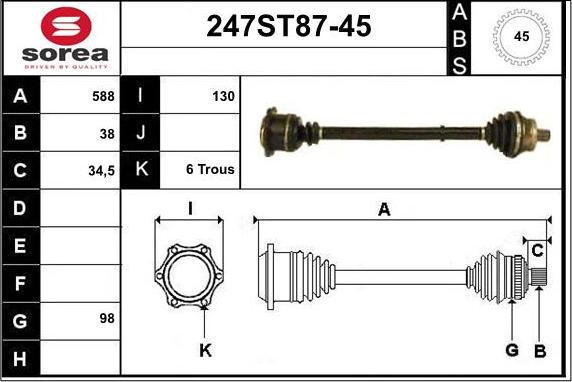 STARTCAR 247ST87-45 - Sürücü mili furqanavto.az