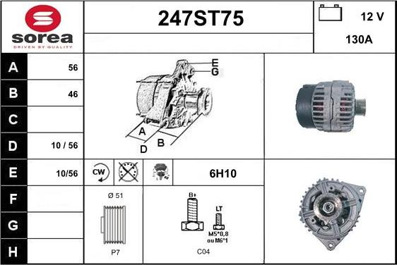 STARTCAR 247ST75 - Alternator furqanavto.az