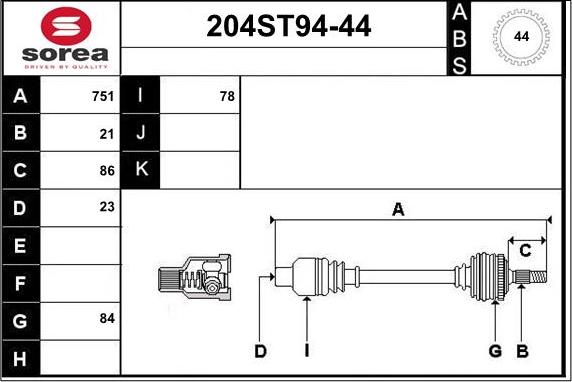 STARTCAR 204ST94-44 - Sürücü mili furqanavto.az