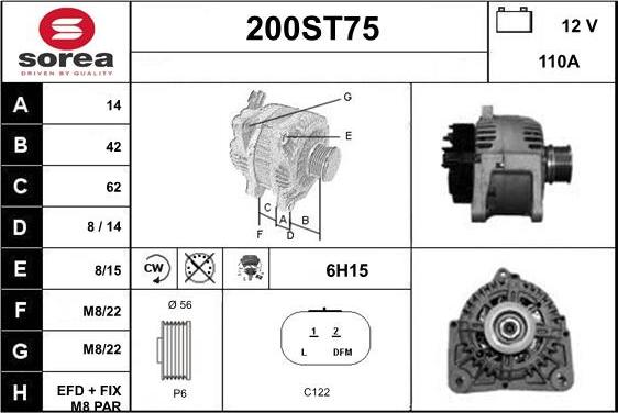 STARTCAR 200ST75 - Alternator furqanavto.az