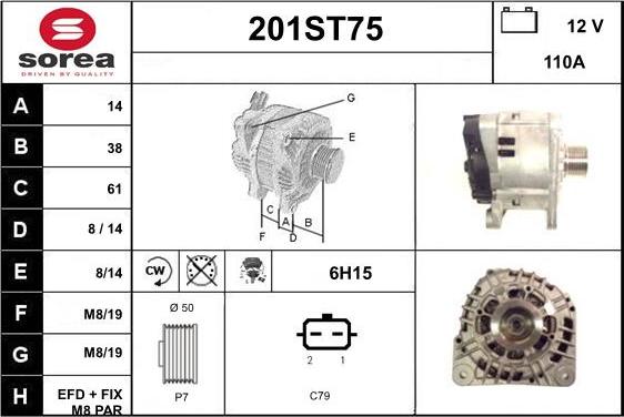 STARTCAR 201ST75 - Alternator furqanavto.az