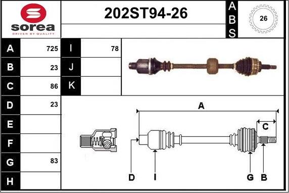 STARTCAR 202ST94-26 - Sürücü mili furqanavto.az