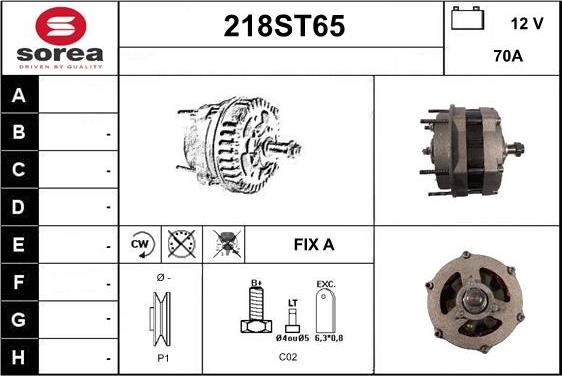 STARTCAR 218ST65 - Alternator furqanavto.az