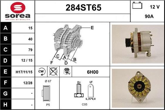 STARTCAR 284ST65 - Alternator furqanavto.az