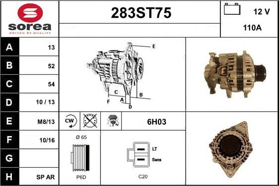 STARTCAR 283ST75 - Alternator furqanavto.az