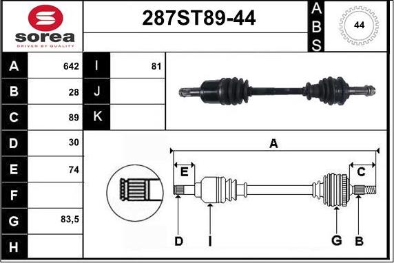 STARTCAR 287ST89-44 - Sürücü mili furqanavto.az