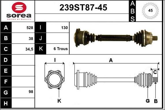 STARTCAR 239ST87-45 - Sürücü mili furqanavto.az