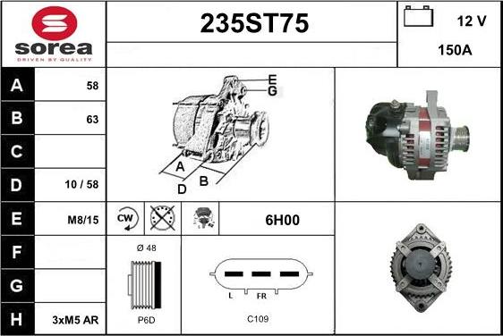 STARTCAR 235ST75 - Alternator furqanavto.az