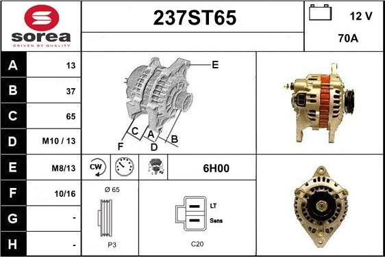 STARTCAR 237ST65 - Alternator furqanavto.az