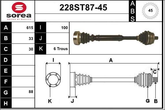 STARTCAR 228ST87-45 - Sürücü mili furqanavto.az