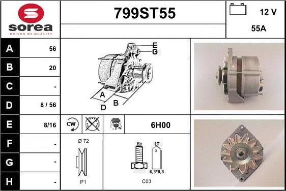 STARTCAR 799ST55 - Alternator furqanavto.az