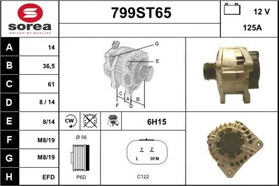 STARTCAR 799ST65 - Alternator furqanavto.az