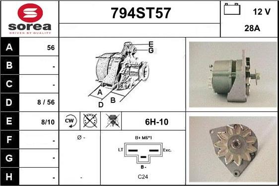 STARTCAR 794ST57 - Alternator furqanavto.az