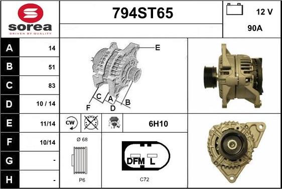 STARTCAR 794ST65 - Alternator furqanavto.az