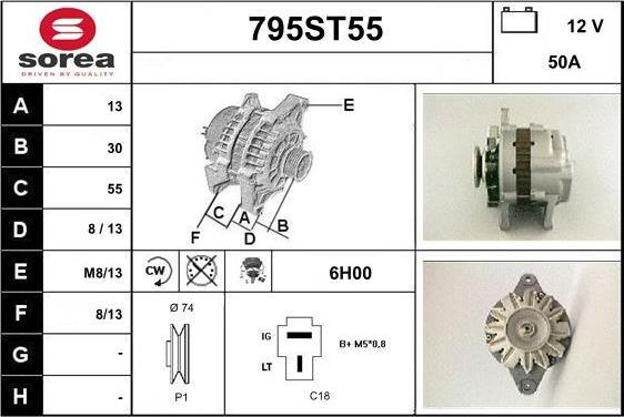 STARTCAR 795ST55 - Alternator furqanavto.az