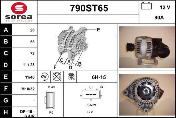 STARTCAR 790ST65 - Alternator furqanavto.az