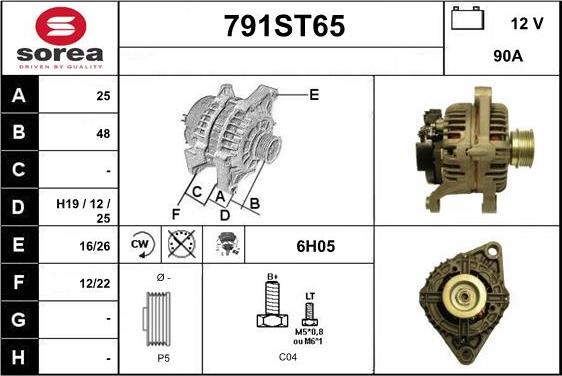 STARTCAR 791ST65 - Alternator furqanavto.az