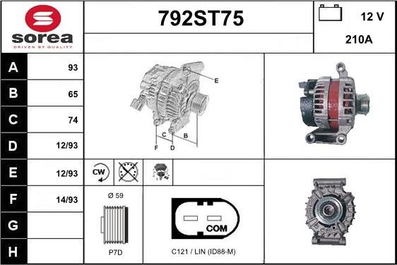 STARTCAR 792ST75 - Alternator furqanavto.az