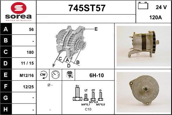 STARTCAR 745ST57 - Alternator furqanavto.az