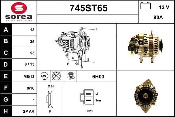 STARTCAR 745ST65 - Alternator furqanavto.az