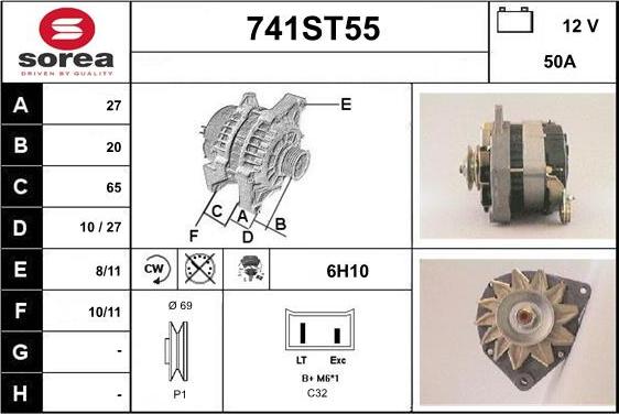 STARTCAR 741ST55 - Alternator furqanavto.az