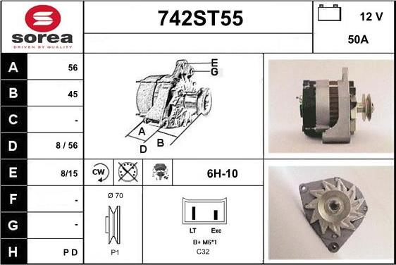 STARTCAR 742ST55 - Alternator furqanavto.az