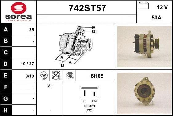 STARTCAR 742ST57 - Alternator furqanavto.az