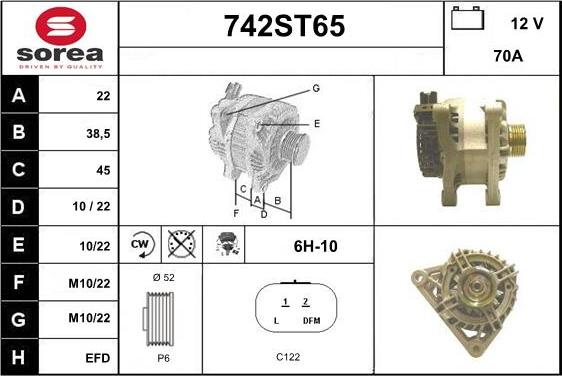 STARTCAR 742ST65 - Alternator furqanavto.az