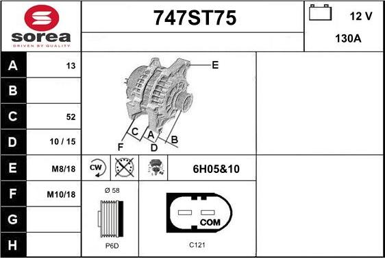 STARTCAR 747ST75 - Alternator furqanavto.az